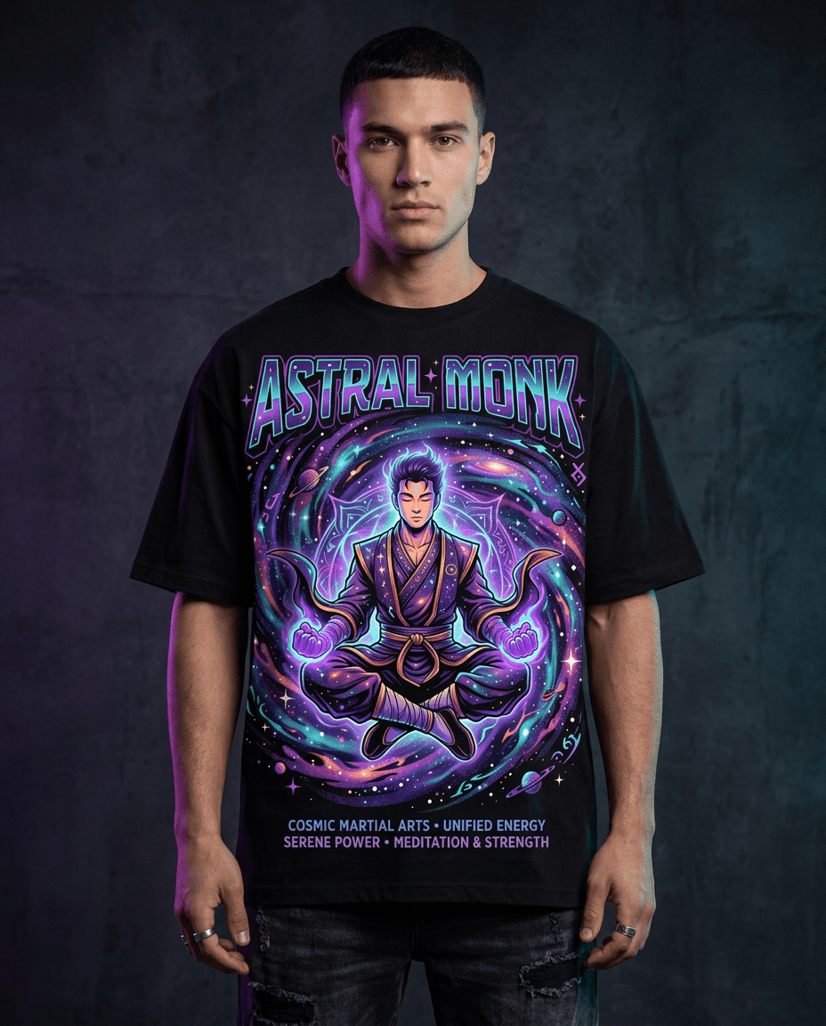ASTRAL MONK Tee — Cosmic Fist - Oni Theory