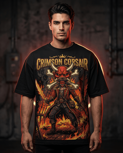 CRIMSON CORSAIR Tee — Oni Pirate - Oni Theory
