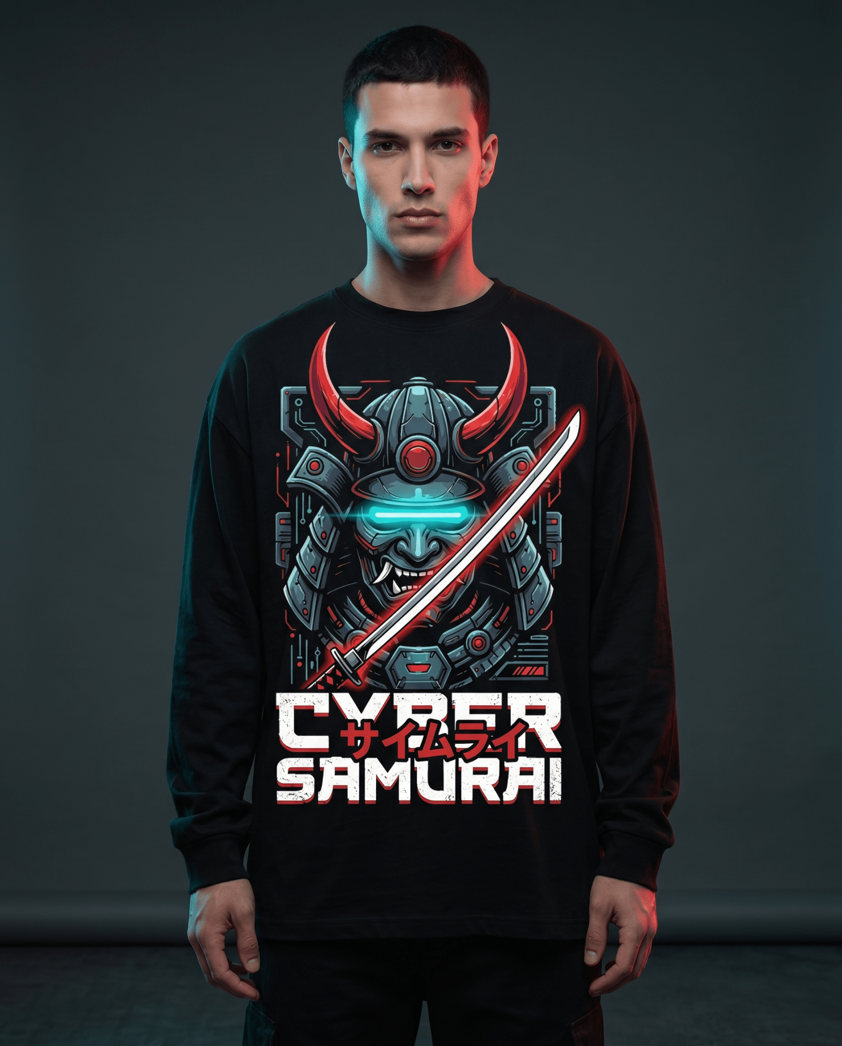 Cyber Samurai Long Sleeve - Oni Theory