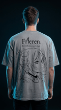 Frieren Minimalist Graphic Streetwear T-Shirt | Oversized Anime Tee - Oni Theory