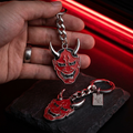 ONI MASK Keychain — die-cast metal with red enamel