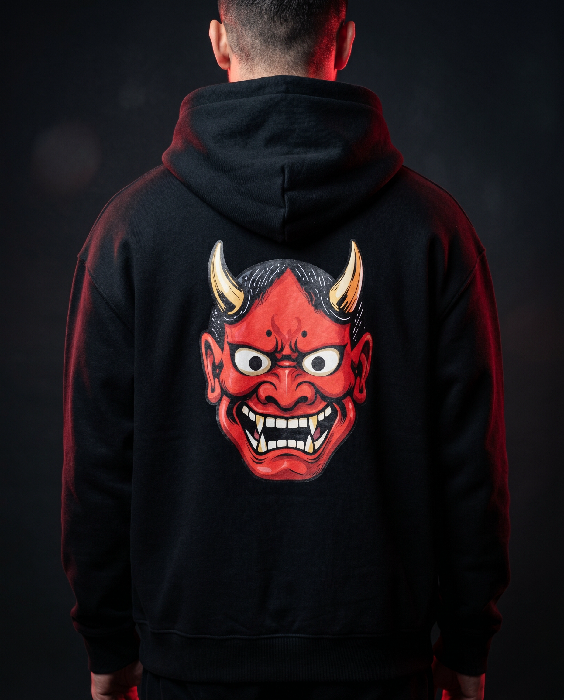 AKUMA Hoodie — model back view