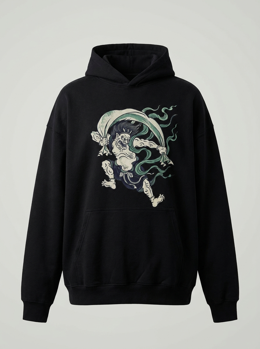 FŪJIN Wind God anime hoodie front print
