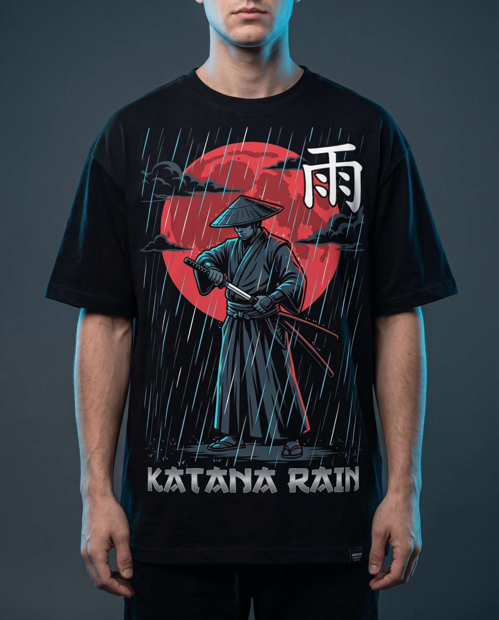 KATANA RAIN Tee — Lone Blade - Oni Theory
