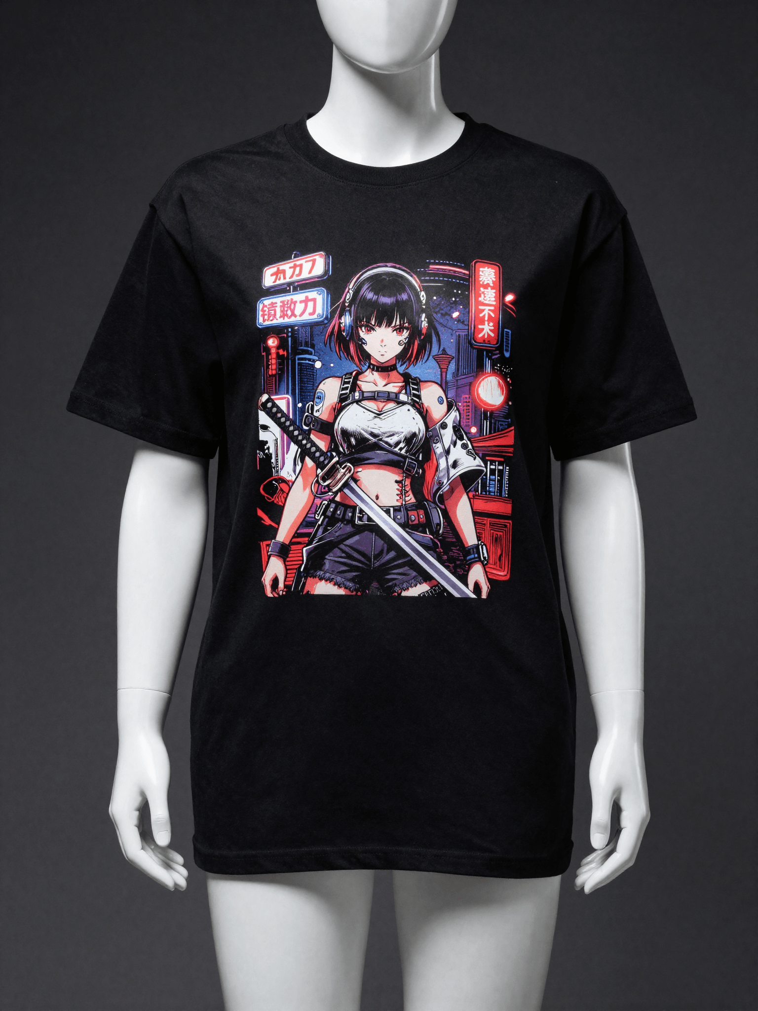 NEON YUREI Tee — Katana Girl - Oni Theory