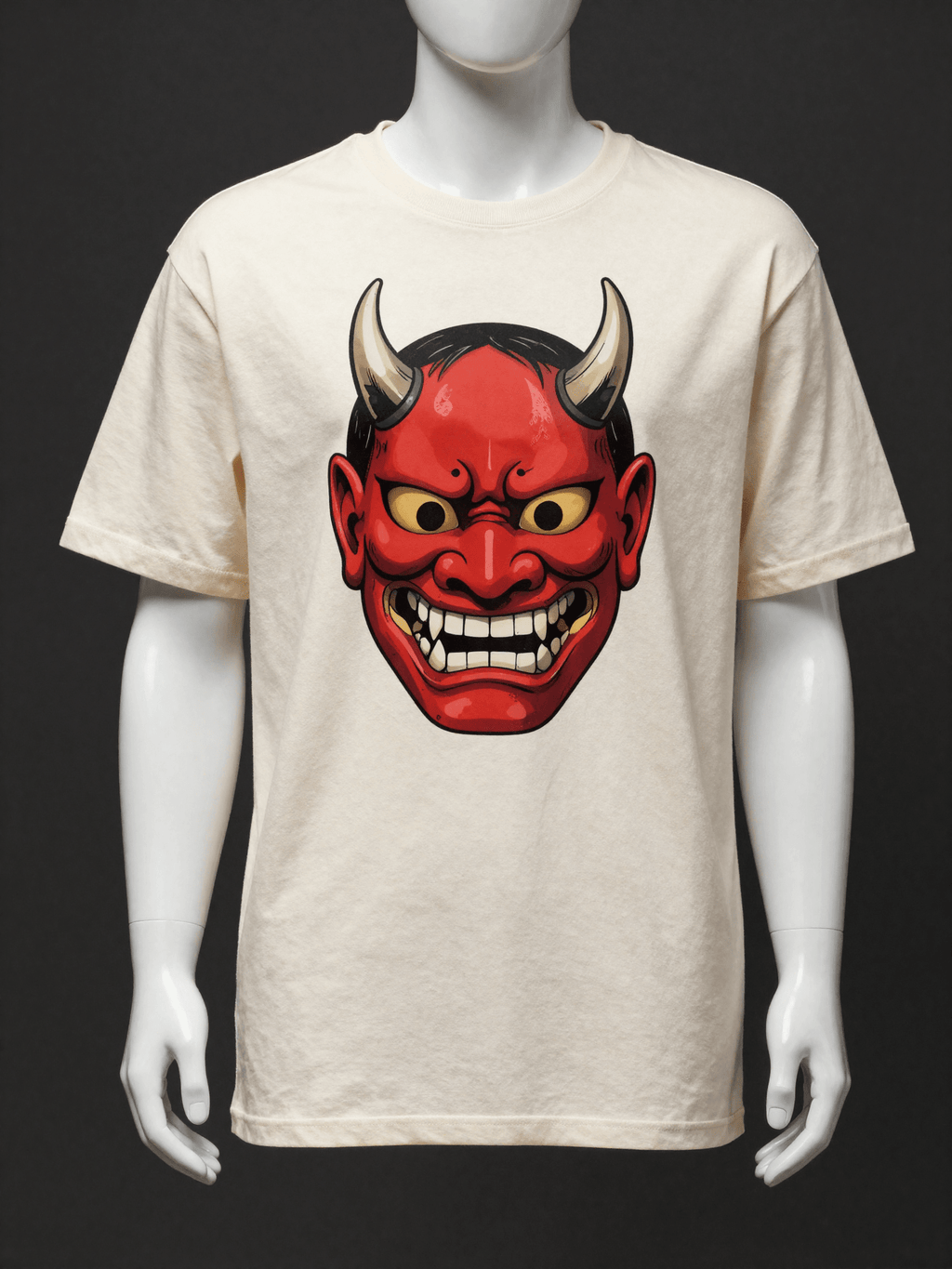 ONI MASK Tee — Bone - Oni Theory