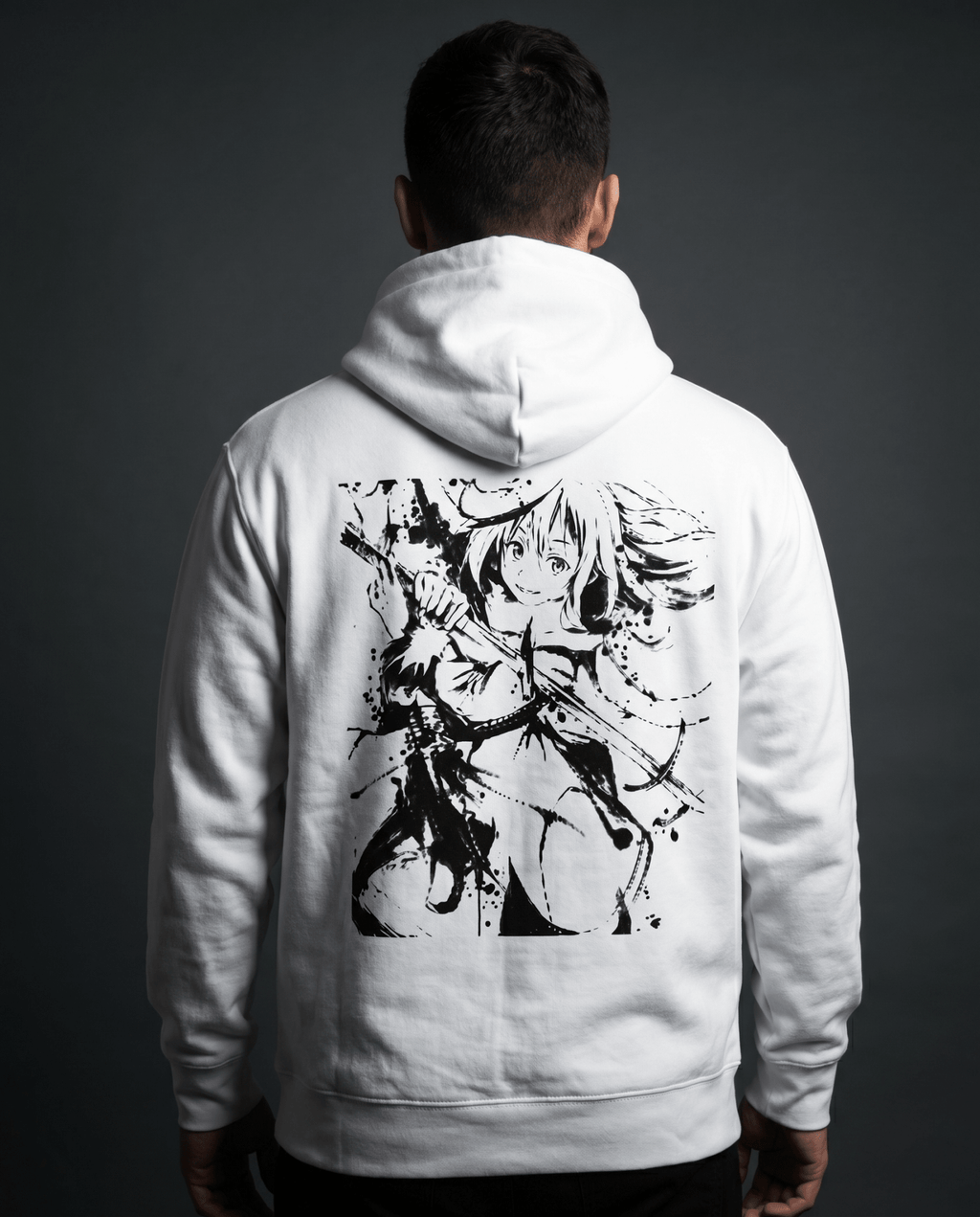 SUMI-E Hoodie — White Blade - Oni Theory