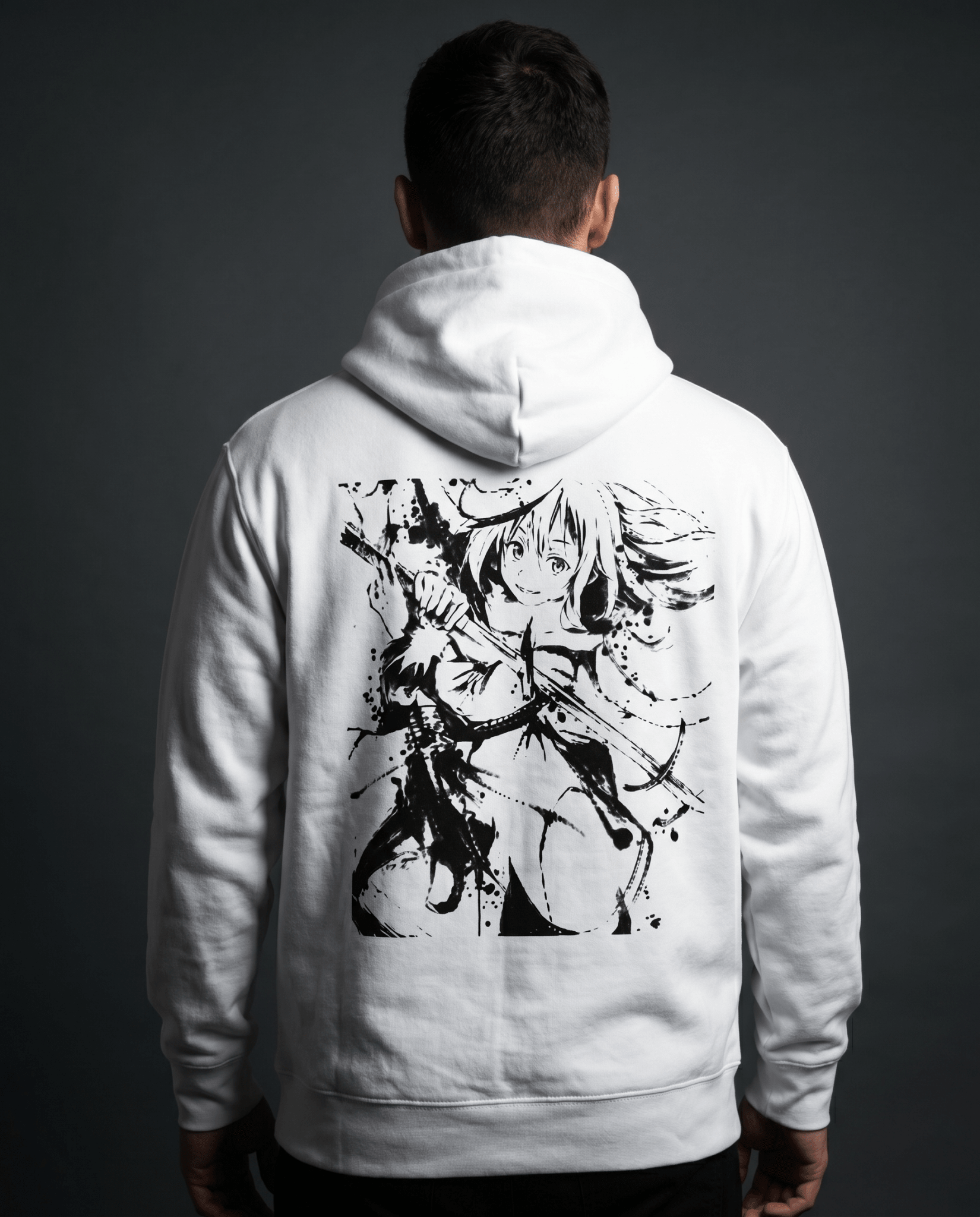 SUMI-E Hoodie — White Blade - Oni Theory