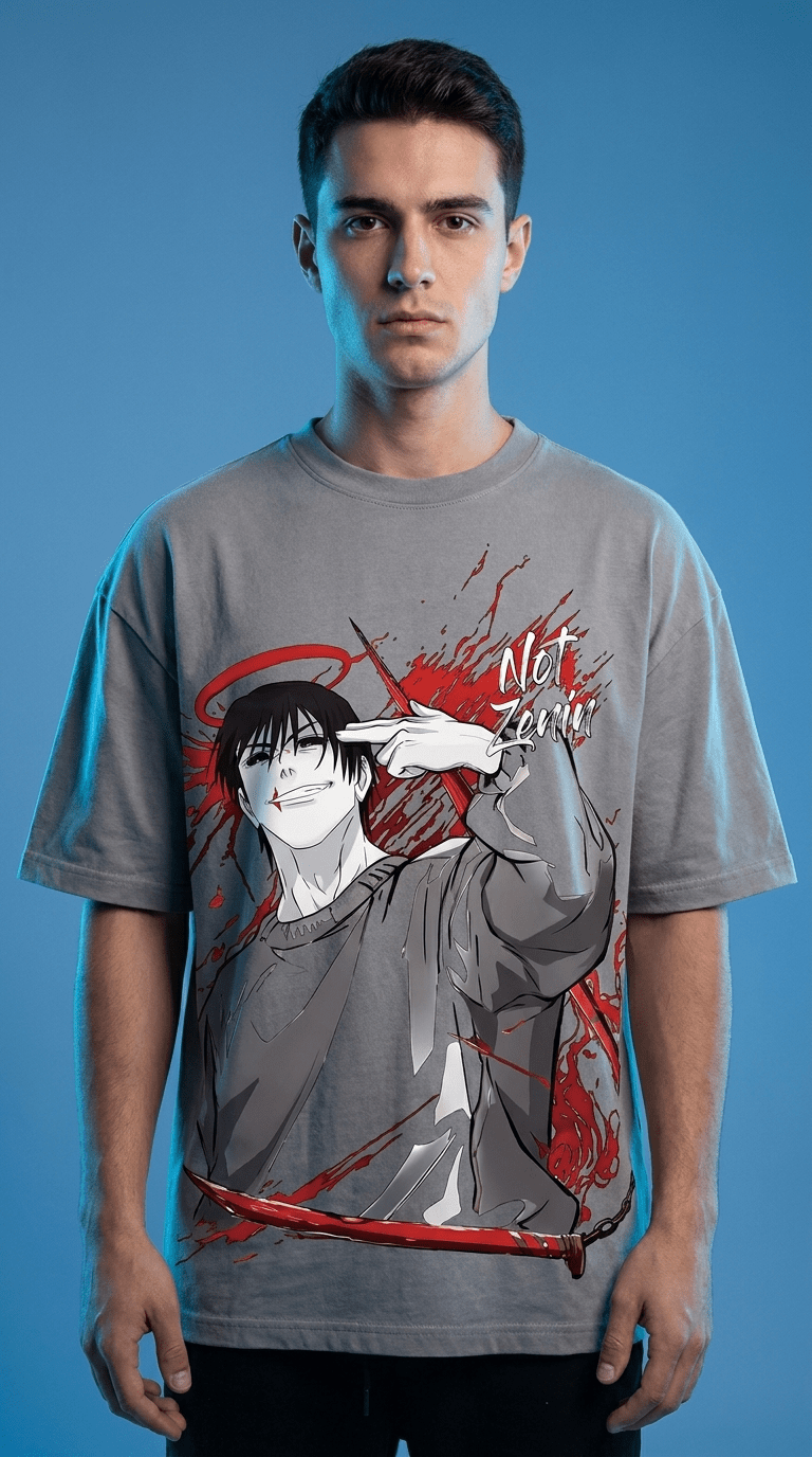 Toji Zenin Graphic Streetwear T-Shirt | JJK Oversized Anime Tee - Oni Theory